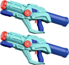 Two pack super soaker water guns with colorful design for kids outdoor summer water battles and pool fun