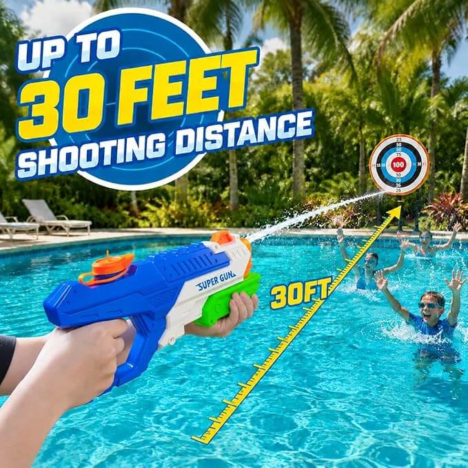 kids using water gun outdoor