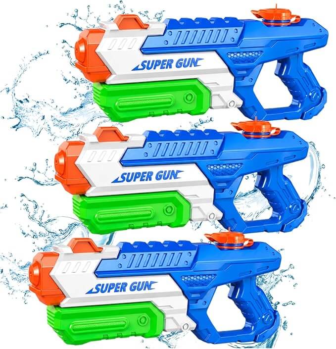 kids using water gun outdoor